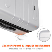 Load image into Gallery viewer, Lightweight Hard Shell Suitcase Carry On Hand Cabin Luggage W/ TSA Lock Silver
