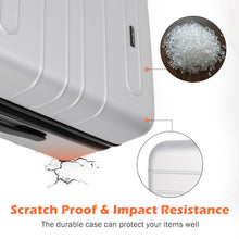 Load image into Gallery viewer, Lightweight Hard Shell Suitcase Carry On Hand Cabin Luggage W/ TSA Lock Silver
