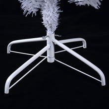 Load image into Gallery viewer, 6FT Hinged Christmas Tree Artificial White Xmas Tree with Metal Stand Decoration
