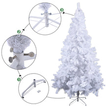 Load image into Gallery viewer, 7FT Artificial Christmas Tree Realistic White Xmas Tree With Metal Stand
