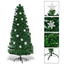 Load image into Gallery viewer, 1.5m Fiber Optic Christmas Tree Color Changing Snowflake Decoration
