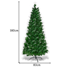 Load image into Gallery viewer, 1.8m Fiber Optic Artificial Christmas Tree LED Blossom Effect W/ Top Star
