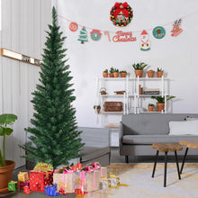 Load image into Gallery viewer, 5 FT Artificial Slim Pencil Christmas Tree with Metal Stand Decorative Xmas Tree
