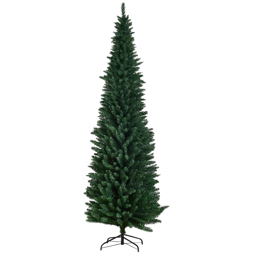 240CM Artificial Christmas Tree Xmas Decoration Trees Slim for Small Room