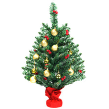 Load image into Gallery viewer, 2FT PVC Artificial Christmas Tree Tabletop Festival Xmas Decoration w/LED Lights
