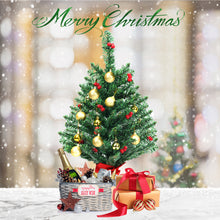 Load image into Gallery viewer, 2FT PVC Artificial Christmas Tree Tabletop Festival Xmas Decoration w/LED Lights
