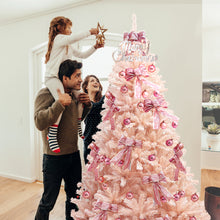 Load image into Gallery viewer, Pink Christmas Tree Full-bodied Artificial Tree with Metal Stand Realistic X-mas Traditional Decoration Hinged Tree for Living Room
