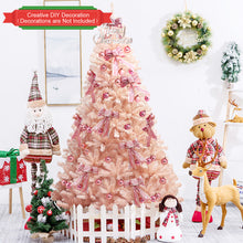 Load image into Gallery viewer, Pink Christmas Tree Full-bodied Artificial Tree with Metal Stand Realistic X-mas Traditional Decoration Hinged Tree for Living Room
