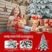 Load image into Gallery viewer, 6FT Fir Snow Flocked Artificial Christmas Tree Hinged Alaskan Xmas Pine Tree
