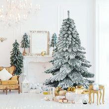 Load image into Gallery viewer, 6FT Fir Snow Flocked Artificial Christmas Tree Hinged Alaskan Xmas Pine Tree
