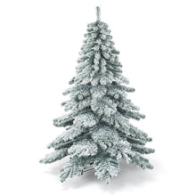 Load image into Gallery viewer, 6FT Fir Snow Flocked Artificial Christmas Tree Hinged Alaskan Xmas Pine Tree
