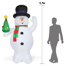 Load image into Gallery viewer, 2.4M Inflatable Christmas Snowman Decorations w/ Lights Snowman Santa for Xmas
