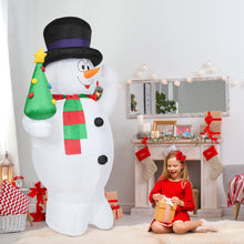 Load image into Gallery viewer, 2.4M Inflatable Christmas Snowman Decorations w/ Lights Snowman Santa for Xmas
