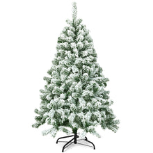 Load image into Gallery viewer, 4.5FT Artificial Christmas Tree Snow Flocked Hinged Pine Tree Home Outdoor Decor

