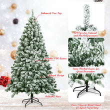 Load image into Gallery viewer, 6FT Artificial Christmas Tree Green Snow Flocked Xmas Tree Decoration In/Outdoor

