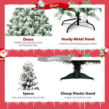 Load image into Gallery viewer, 6FT Artificial Christmas Tree Green Snow Flocked Xmas Tree Decoration In/Outdoor
