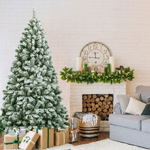 Load image into Gallery viewer, 6FT Artificial Christmas Tree Green Snow Flocked Xmas Tree Decoration In/Outdoor
