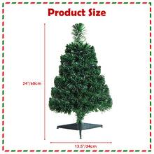 Load image into Gallery viewer, 2FT Tabletop Christmas Tree Fiber Optic Xmas Tree Decoration Color Changing
