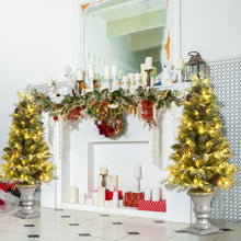 Load image into Gallery viewer, 4FT Pre-Lit Artificial Christmas Tree Snowy Entrance Pine Tree W/ 100 LED Lights
