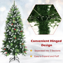 Load image into Gallery viewer, 6FT Artificial Christmas Tree Green Snow Flocked Xmas Tree Decoration In/Outdoor
