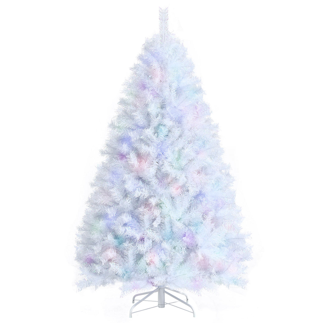 6FT White Artificial Christmas Tree Realistic Full Xmas Pine Tree W/ Metal Stand