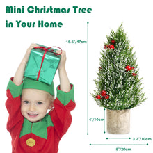 Load image into Gallery viewer, 47CM Tabletop Christmas Tree Likelike Mini Xmas Tree Decor 170 Snowy Branch Tips
