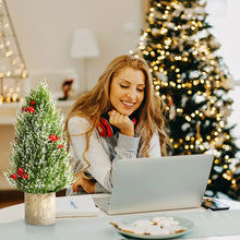 Load image into Gallery viewer, 47CM Tabletop Christmas Tree Likelike Mini Xmas Tree Decor 170 Snowy Branch Tips
