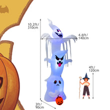 Load image into Gallery viewer, 10.2 ft Inflatable Halloween Overlap Ghost Giant Blow up Halloween Decoration
