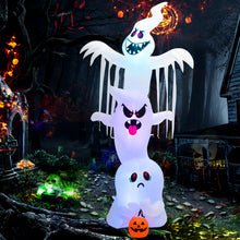 Load image into Gallery viewer, 10.2 ft Inflatable Halloween Overlap Ghost Giant Blow up Halloween Decoration
