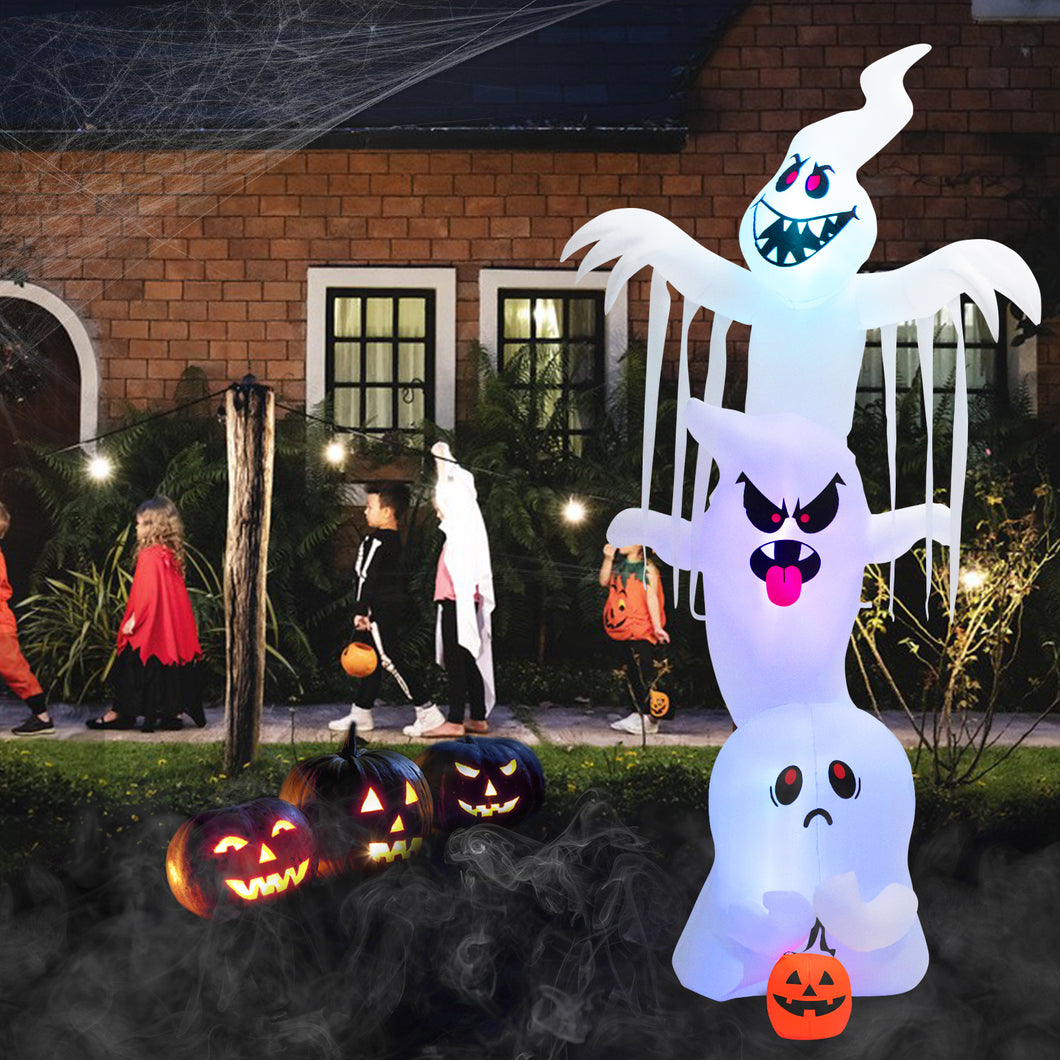 10.2 ft Inflatable Halloween Overlap Ghost Giant Blow up Halloween Decoration