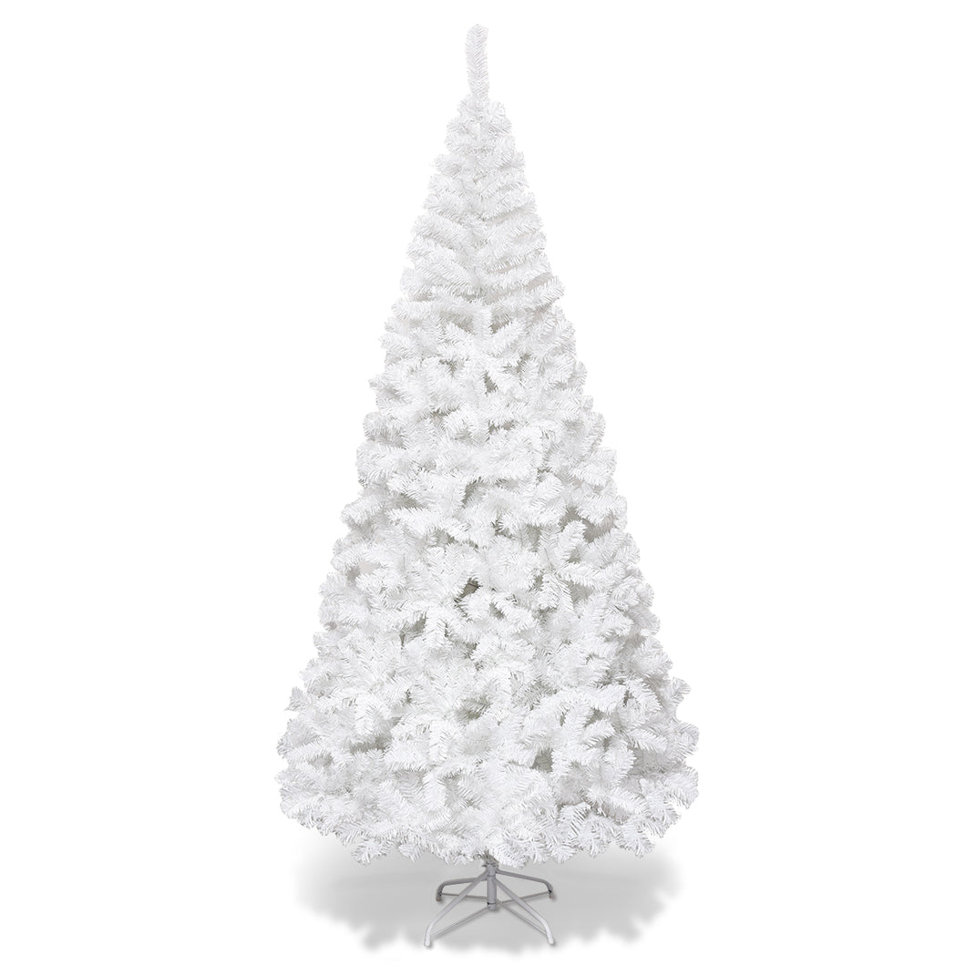 2.4m Christmas Xmas Tree Hausen Traditional White Indoor Artificial Trees Decoration