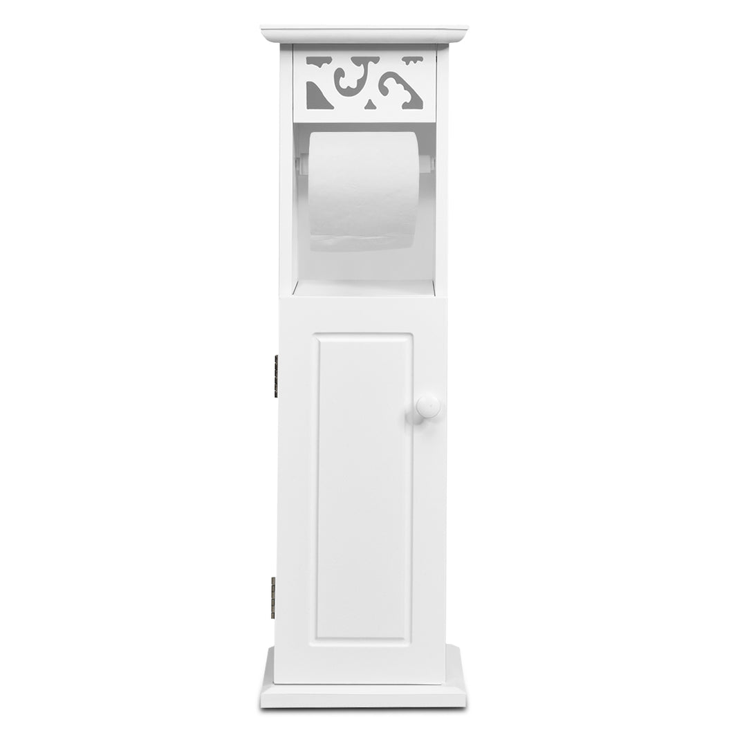 3 Tier Wooden Freestanding Bathroom Toilet Tissue Cabinet Paper Roll Holder