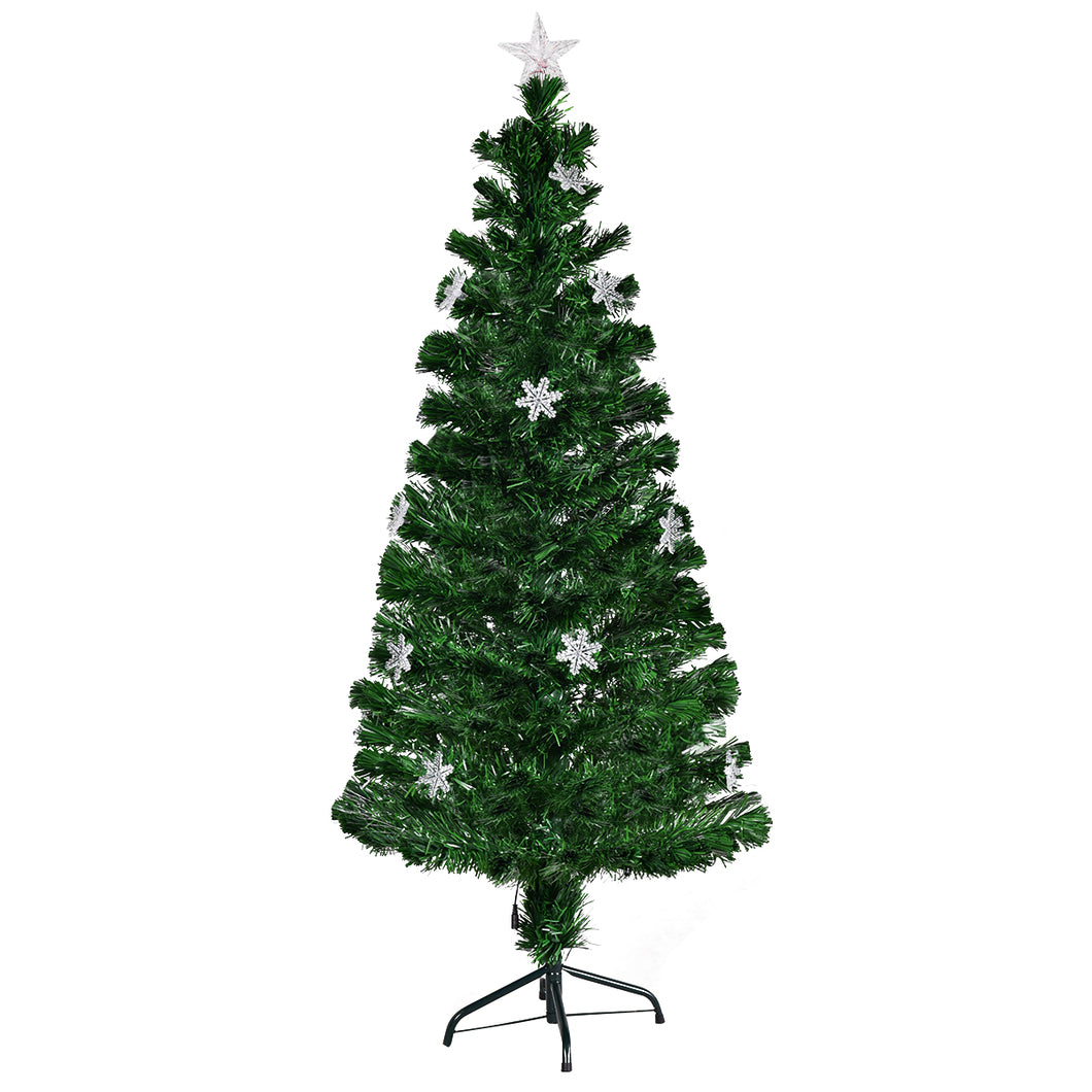 1.5m Fiber Optic Christmas Tree Color Changing Snowflake Decoration