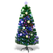 Load image into Gallery viewer, 4FT Artificial Fibre Optic Christmas Tree Green Color Changing Xmas Tree Decor
