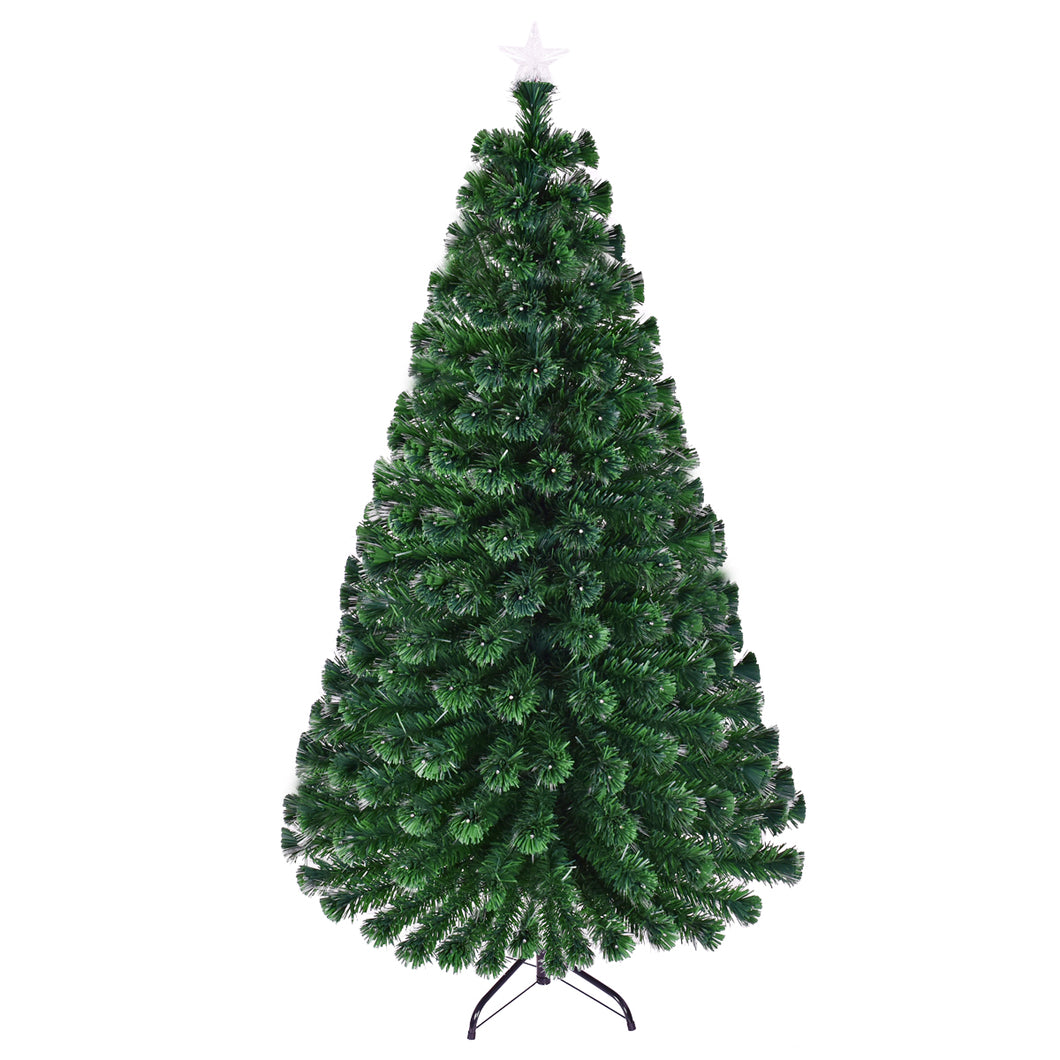 1.8m Fiber Optic Christmas Tree Multicolor Lights Effects Xmas Decoration