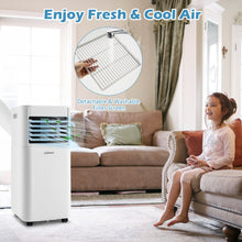 Load image into Gallery viewer, 9000 BTU Portable Air Conditioner, 3-in-1 Air Cooler w/ Fan &amp; Dehumidifier Mode, Quiet AC Unit w/ Sleep Mode, 2 Fan Speeds, 24H Timer, LED Display, 4 Casters, Remote Control
