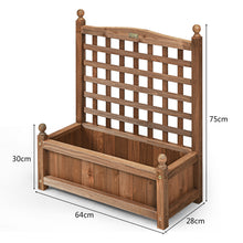 Load image into Gallery viewer, Large Wooden Lattice Planter Flowerpot Trellis Climbing Rectangular Plant Box
