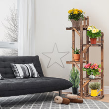 Load image into Gallery viewer, 5 layer wooden flower rack ; product size 60*26*130cm, meterial Chinese fir
