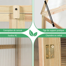Load image into Gallery viewer, Mini Wooden Cold Frame Greenhouse Outdoor 3-Tier Raised Flower Planter Shelf
