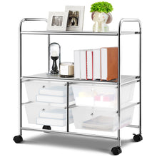 Load image into Gallery viewer, 4 Drawers Storage Trolley Mobile Rolling Utility Cart Home Office Organizer
