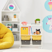 Load image into Gallery viewer, 4 Drawers Storage Trolley Mobile Rolling Utility Cart Home Office Organizer
