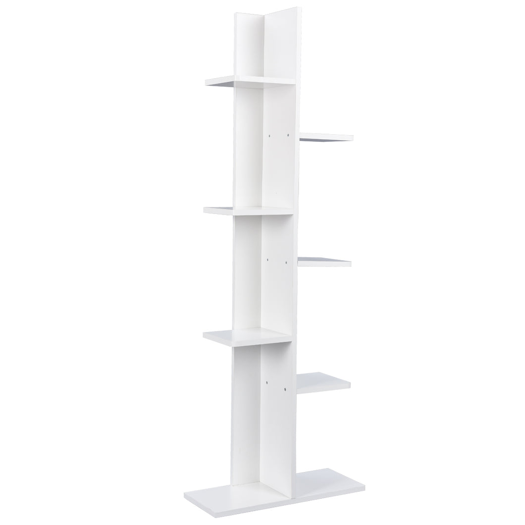 7 Tier Bookshelf Storage Display Rack Floor Standing Bookcase Shelving Organizer