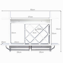 Load image into Gallery viewer, Wall Mounted Wine Rack Organizer Bottle Bottle &amp; Glass Holder Bar Storage Shelf
