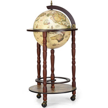 Load image into Gallery viewer, Wood Globe Drink Cabinet Wine Bar Stand Italian Rack Liquor Bottle Shelf 330MM
