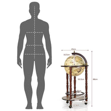 Load image into Gallery viewer, Wood Globe Drink Cabinet Wine Bar Stand Italian Rack Liquor Bottle Shelf 330MM
