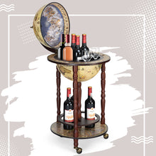 Load image into Gallery viewer, Wood Globe Drink Cabinet Wine Bar Stand Italian Rack Liquor Bottle Shelf 330MM
