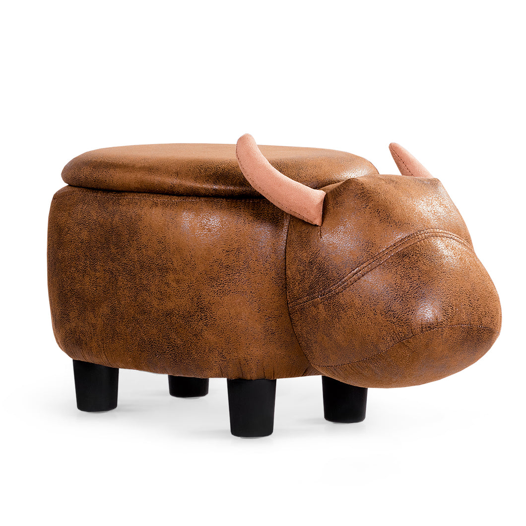 Animal Storage Ottoman Foot Rest Stool Padded Seat Upholstered Ride-on Ottomans