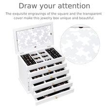 Load image into Gallery viewer, Vintage Wooden Jewellery Box Chest Rings Necklaces Storage Organiser Cabinet
