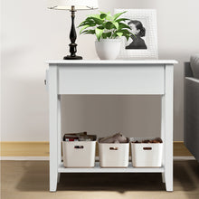 Load image into Gallery viewer, 2-Tier End Table Sofa Bedside Table Nightstand Home Office Bookcase W/ Drawer
