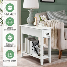 Load image into Gallery viewer, 2-Tier End Table Sofa Bedside Table Nightstand Home Office Bookcase W/ Drawer

